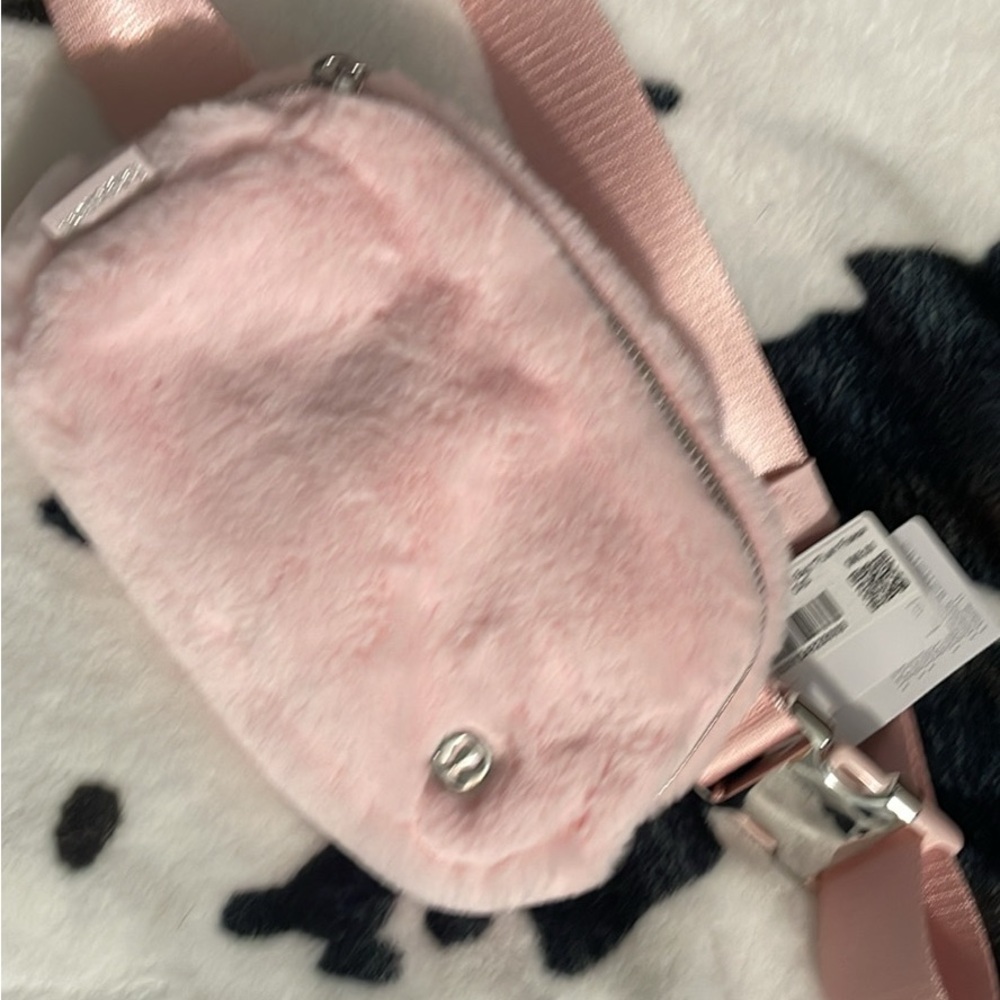 Lululemon strawberry milkshake belt bag , new with tags , fleece material